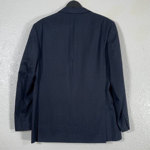 Calvin Klein Regular Fit 2pc. Navy Pinstripe Suit Men's Size Large/34x34 - Picture 3 of 13